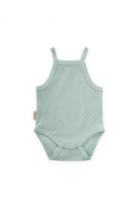Air Conditioned Suspender Bodysuit for 0-3 Years Mint Green