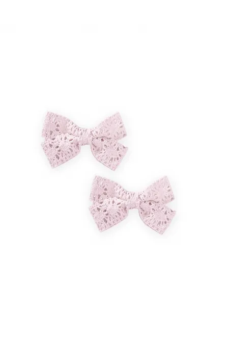 Dantel Örmeli İkili Toka Pudra