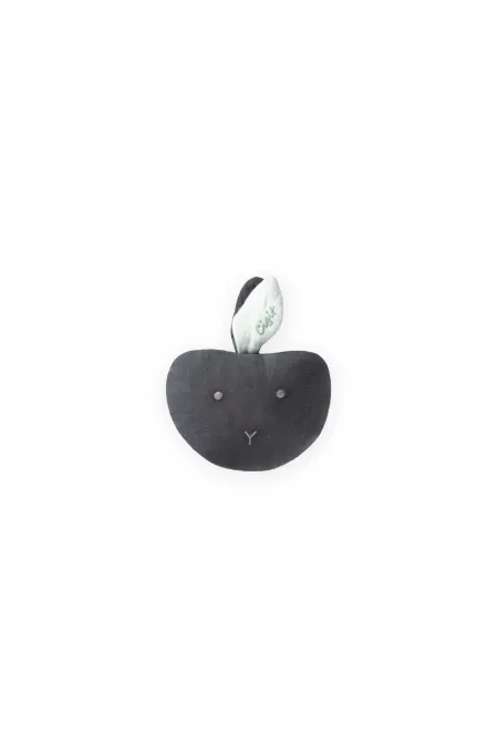 Muslin Apple Rattle Toy Anthracite Muslin Apple Rattle Toy Anthracite