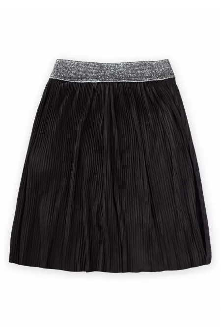 Piliseli Sim Lastik Detaylı Etek 2-7 Yaş Siyah