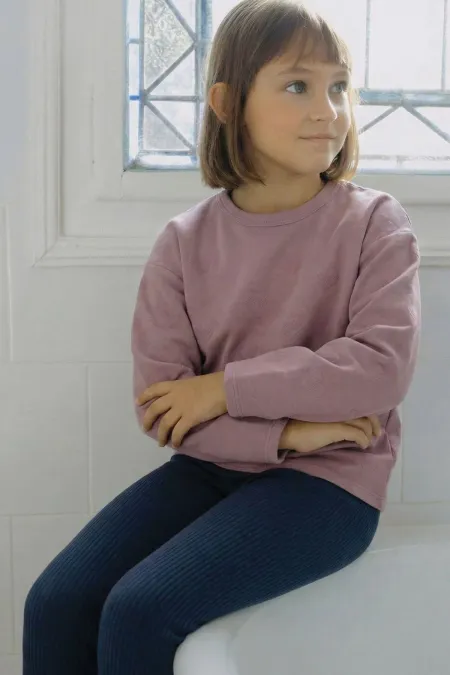 Long Sleeve T-Shirt Set 1-7 Years Old Lilac