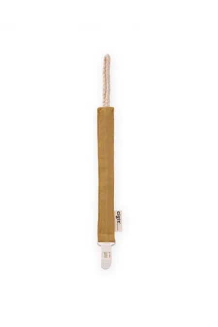 Baby Cotton Pacifier Holder 23 cm Mustard Yellow