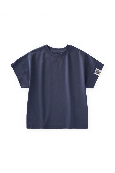 T-shirt bleu marine pour enfants de 2 à 12 ans