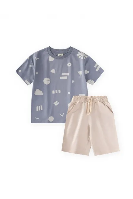 Patterned Capri T-Shirt Set, Ages 2-12, Blue