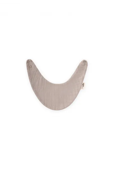 Triangle Back-Tie Muslin Baby Bib, Mink
