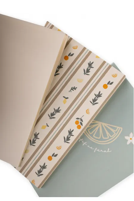 Triple Notepad Set with Fruit Theme