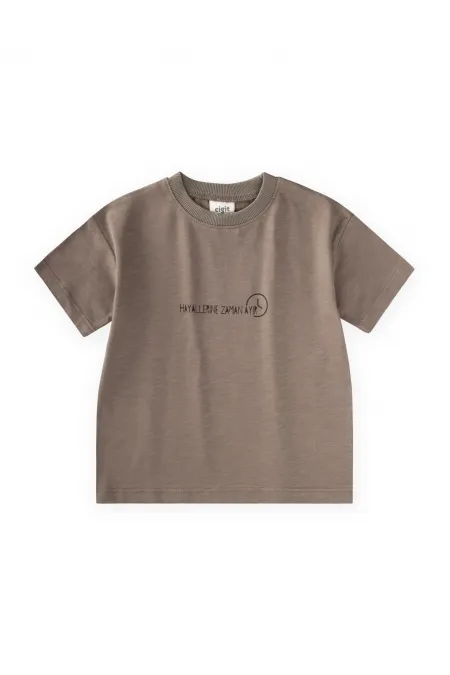 Slogan Printed T-Shirt, Ages 2-10, Mink