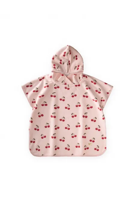 Towel Poncho Standard Cherry Pattern Towel Poncho Standard Cherry Pattern