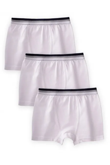 Ensemble de boxers trois pièces pour garçon de 2 à 9 ans, blanc