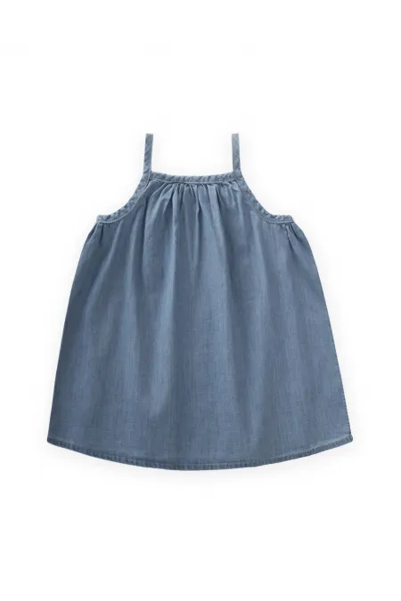 Robe à bretelles bleue 1-7 ans