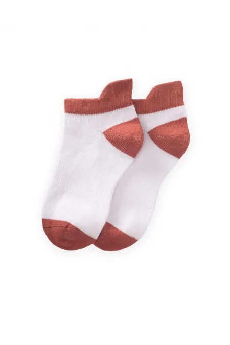 Chaussons et chaussettes pour enfants, bout et talon colorés, 5-12 ans, motif carreaux