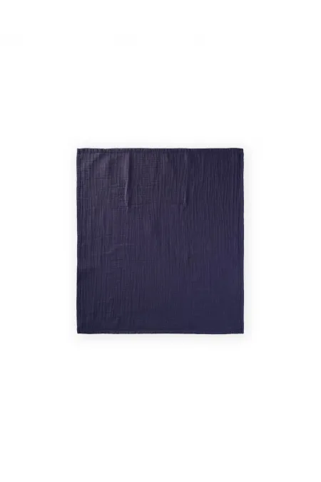 Tissu mousseline biologique 50x50 cm bleu marine