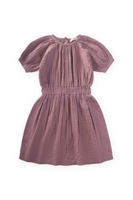 Robe rustique bio pour fille de 2 à 9 ans, couleur cuivre