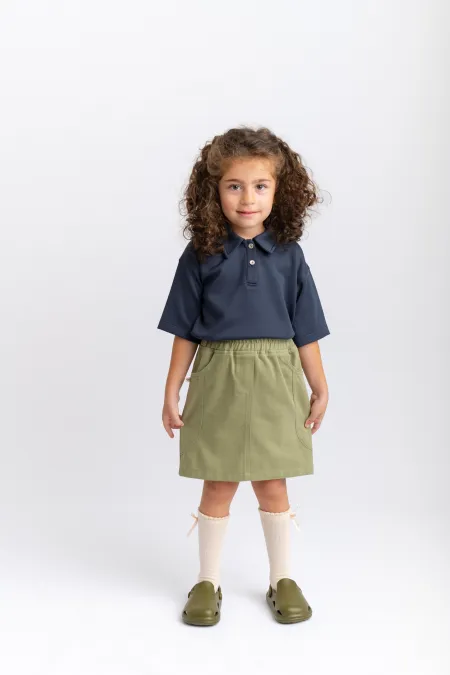 Gabardin Etek 2-7 Yaş Olive