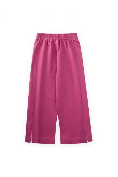 Wide Cut Trousers 4-12 Years Fuchsia Wide Cut Trousers 4-12 Years Fuchsia