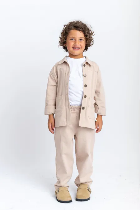 Veste en gabardine beige 2-7 ans