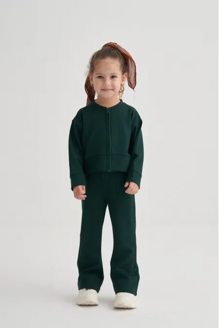 Modal İspanyol Paça Takım 2-7 Yaş Zümrüt