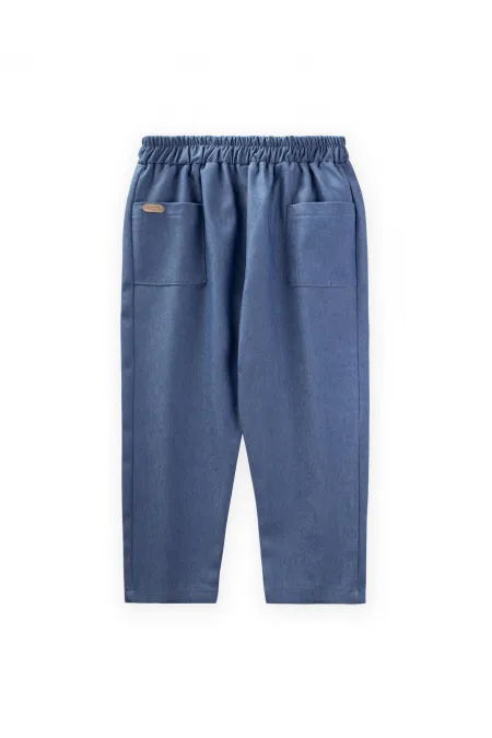 Cep Detaylı Pantolon 8-12 Yaş Mavi