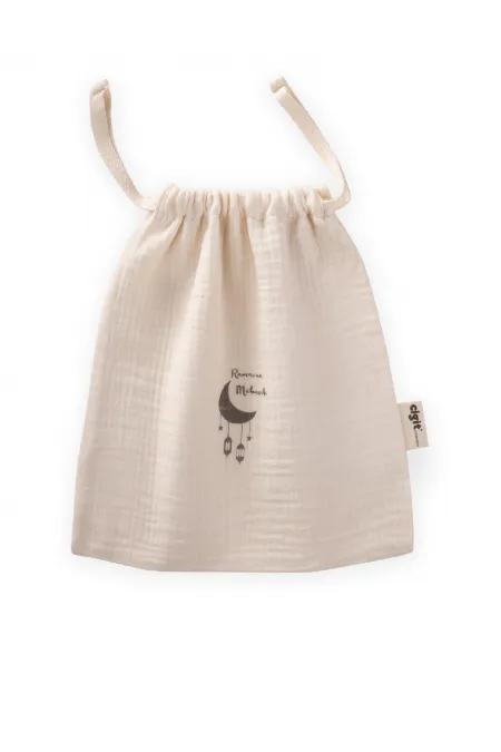 Organic Ramadan Muslin Pouch 25X30 Cm Natural