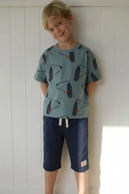 Desenli Kapri Takım 1-8 Yaş Mavi