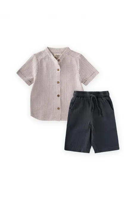 Ensemble de chemises en mousseline, 2-10 ans, fines rayures