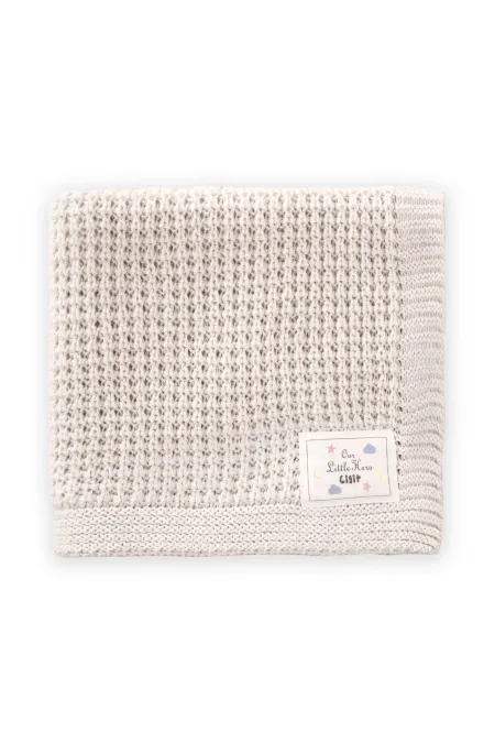 Selanik Triko Battaniye 80X100 (+/-5 Cm ) Ekru Selanik Triko Battaniye 80X100 (+/-5 Cm ) Ekru