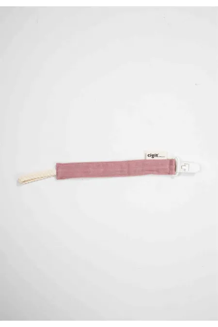 Porte-tétine en coton pour bébé 23 cm en cuivre