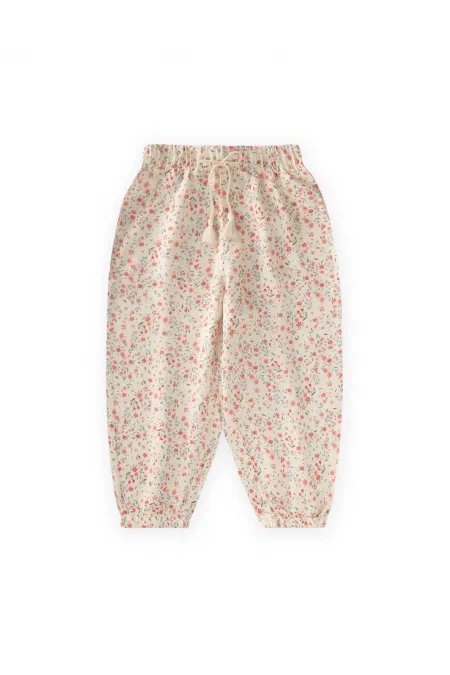 Desenli Viskon Şalvar 2-10 Yaş Çıtır Çiçek Desen