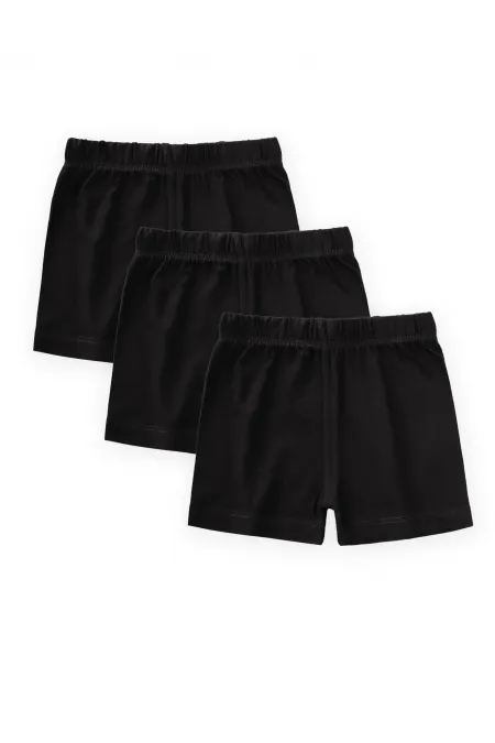 Üçlü Kız Boxer Set 2-9 yaş Siyah
