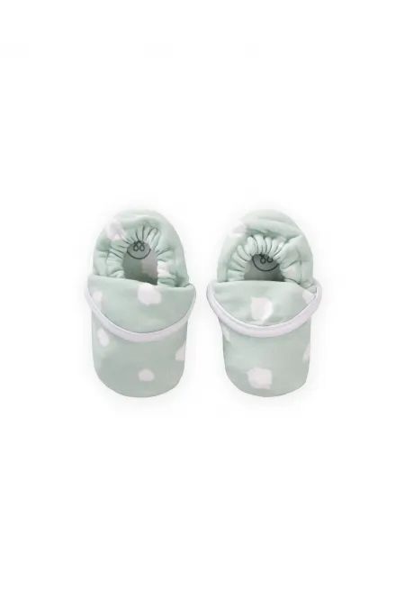 Chaussons bébé élastiques à l'arrière, 16-23 mois, vert turquoise