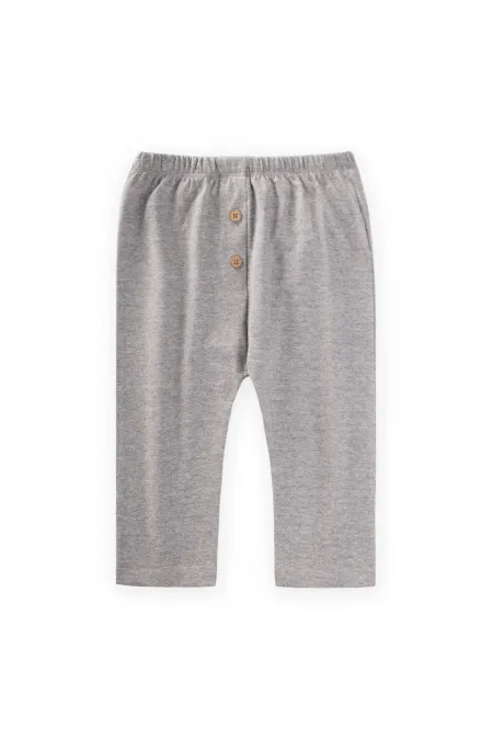 Ensemble de survêtement bébé à carreaux imitation gris chiné 0-3 ans