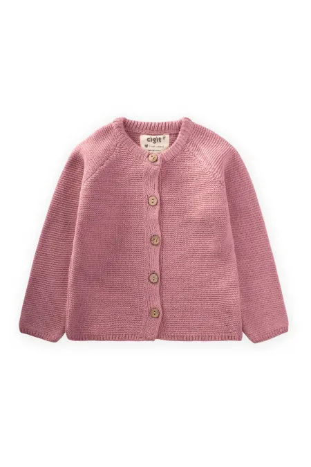 Links Triko Hırka 1-8 Yaş Somon