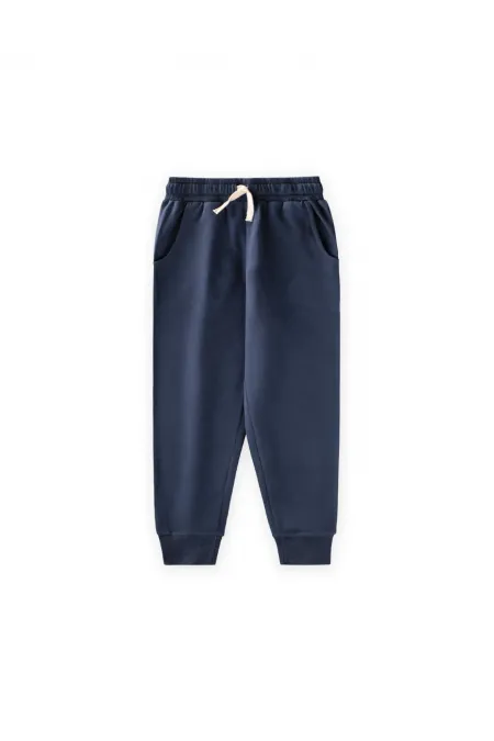 Bas de survêtement à poches, 5-12 ans, bleu marine