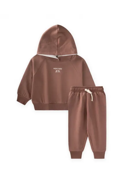 Hooded Sweatshirt Set 1-5 Years Light Brown
