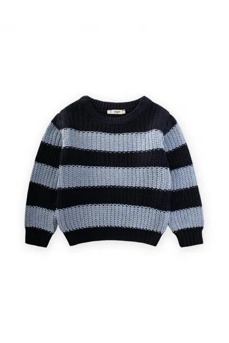 Pull rayé Selanik en maille pour enfants de 2 à 8 ans, bleu marine