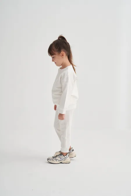 Basic Tracksuit for 2-7 Years Old, Off White