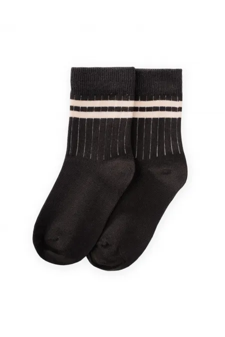 Ham Çizgili Soket 3-8 Yaş Siyah