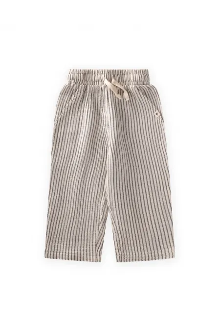 Pantalons en mousseline pour enfants de 1 à 10 ans, fines rayures