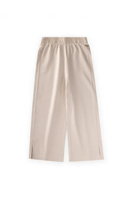 Wide-Leg Trousers for 4-12 Year Olds (Sand)
