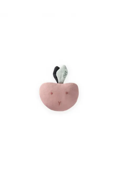 Muslin Apple Rattle Toy Copper Muslin Apple Rattle Toy Copper
