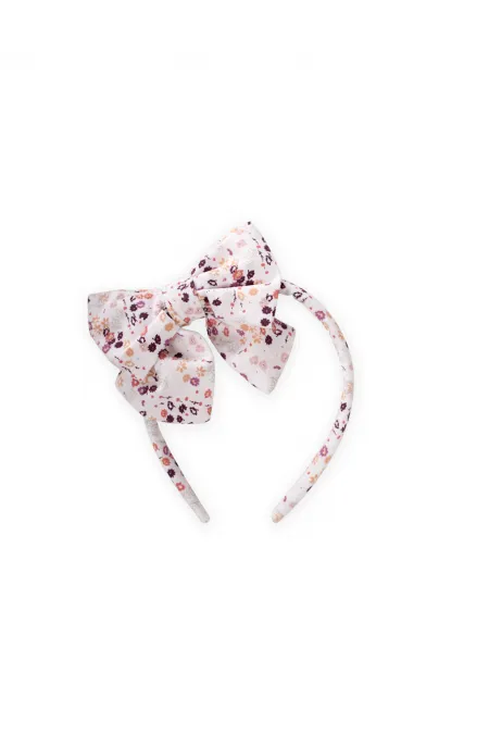 Large Bow Crown with Crisp Flower Pattern