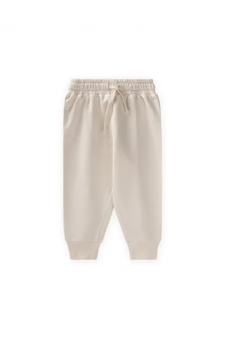 Survêtement basique beige pour enfants de 1 à 5 ans