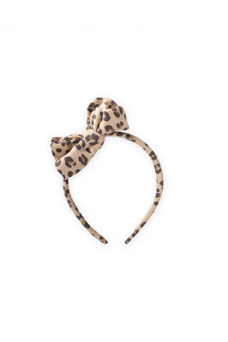 Large Bow Crown Leopard Print