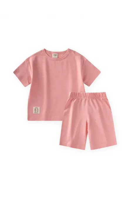 Basic Kapri Takım 1-5 Yaş Pembe