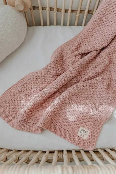 Piti Piti Knitted Blanket 80x100 cm Pink