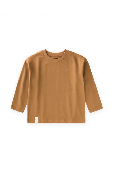 T-shirt basique de saison, 8-14 ans, camel