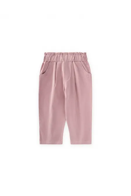 Kadife Boyfriend Pantolon 1-8 Yaş Leylak