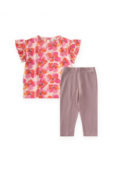 T-Shirt Set 1-8 Years Powder Pink