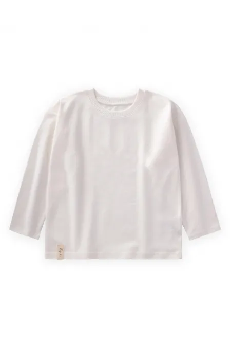 T-shirt basique saisonnier blanc pour enfants de 2 à 10 ans