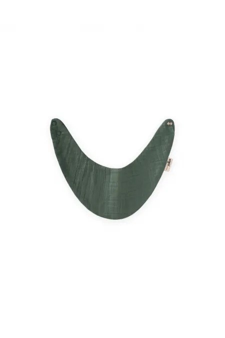 Triangle Back-Tie Muslin Baby Bib, Khaki Green